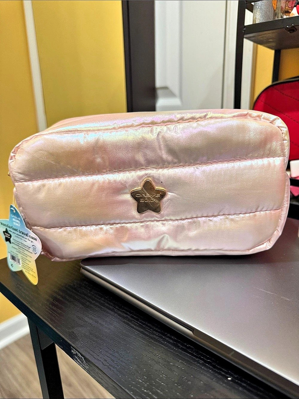 The Crème Shop Wanderlust Travel Case Pink Travel Cosmetic Case NWT